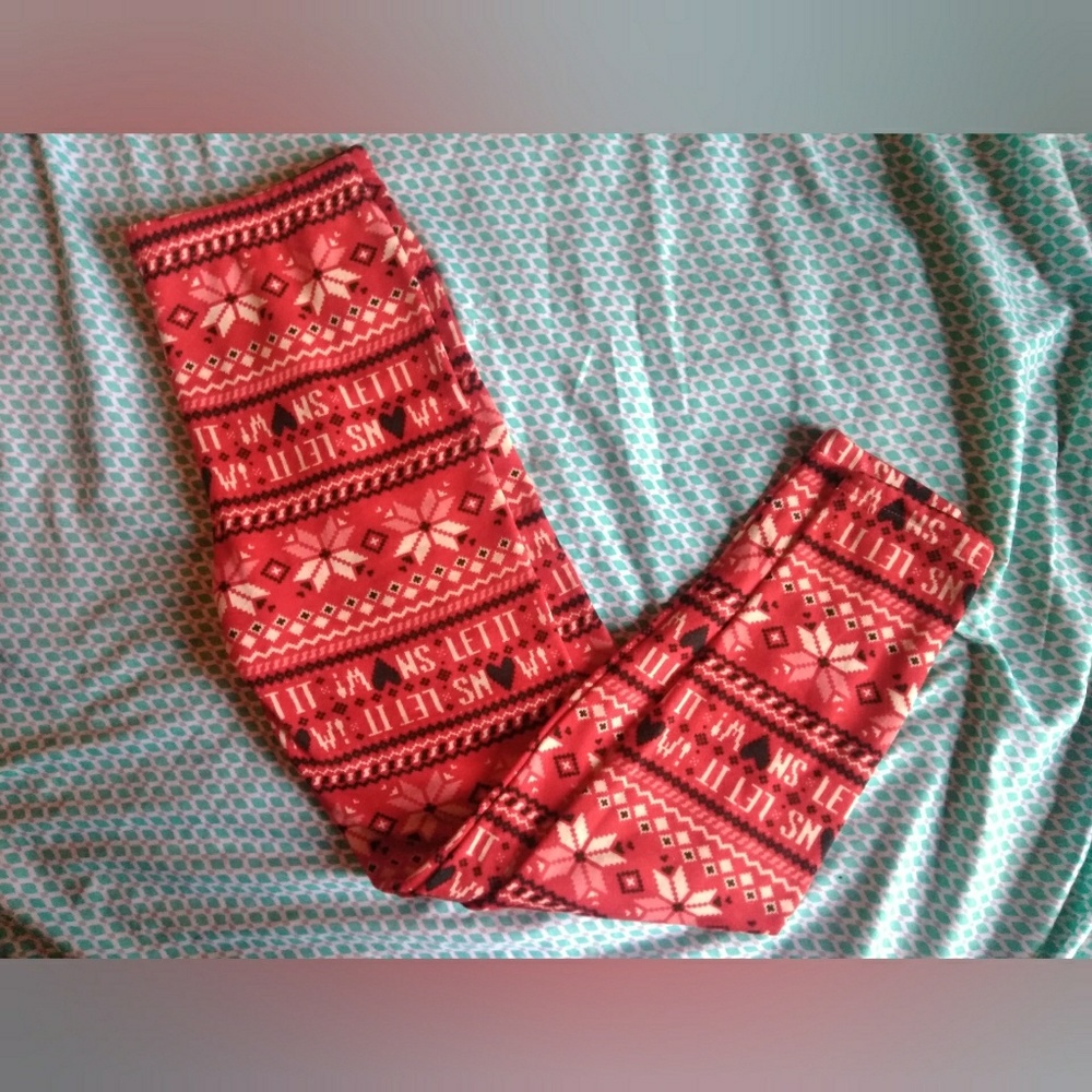 Women's 'Let It Snow' Leggings Size Large
